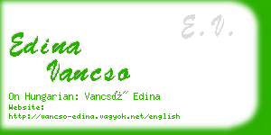 edina vancso business card